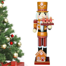 Christmas Cracker Nutcracker 35cm Classic Nutcracker Christmas Soldier Figurine Decoration Doll Decoration for Festival Christmas Decoration