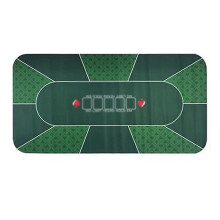 Poker Mat 1.2x0.6m Green, Portable Play Mat for Home, Board Game