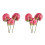 6 Pcs 22,8 Polegadas Artificiais Flores de Antúrio para DecoraçãO de Casa Buquê e Folha Verde e DecoraçãO de Casamento Nupcial (Rosa) 1