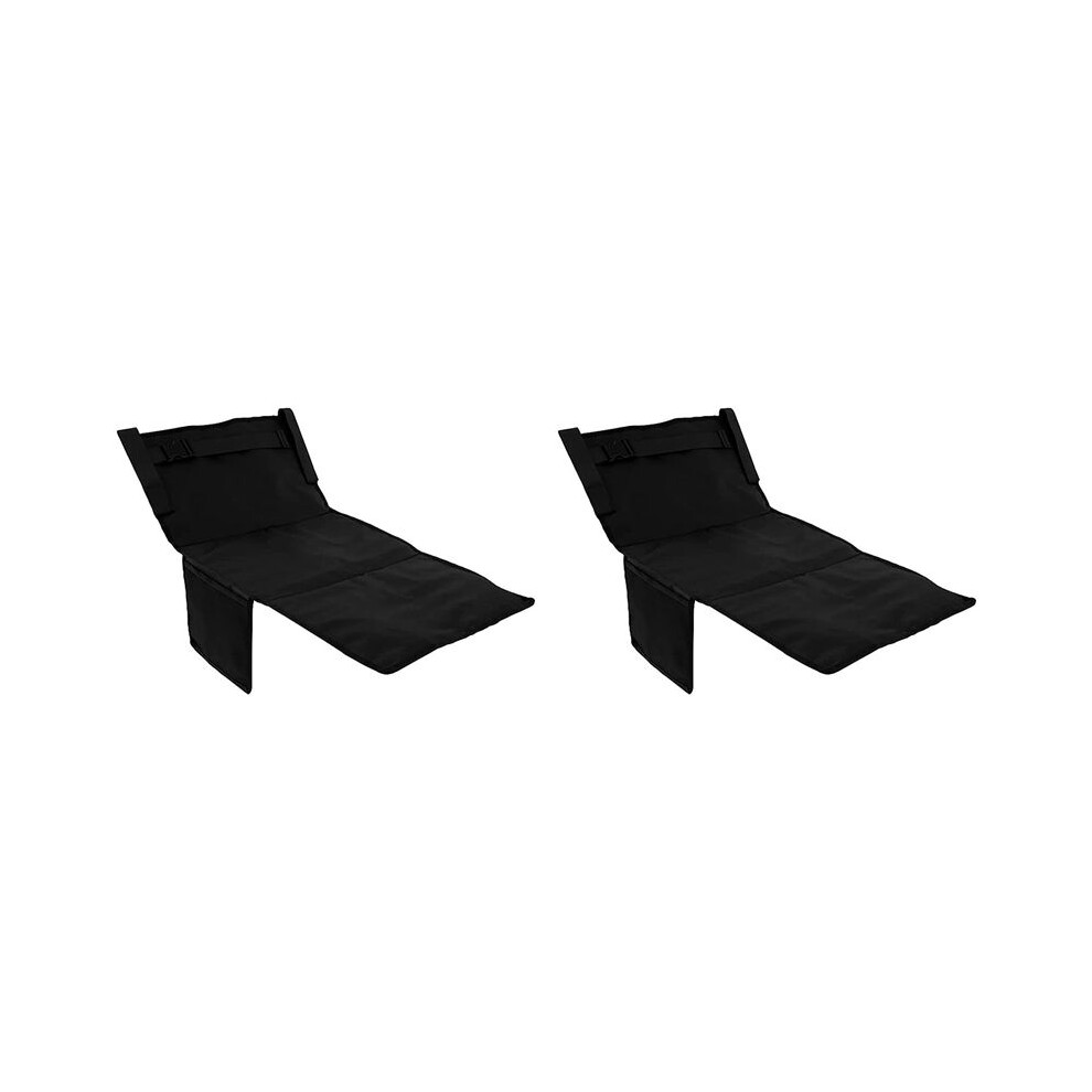 2X Airplane Cushion Extender for Kids, Portable Airplane Travel Footrest, Baby Airplane Bed with Side Pockets