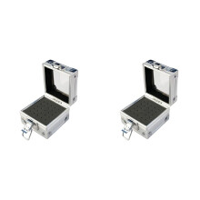 2X 25 Holes Nail Drill Grinding Bit Holder Box Display Storage Container Nail Polishing Head Stand Metal Organizer Case