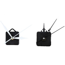 2Pcs Diy Clock Metal Texture Wall Clock Retro Wall Clock Movement Accessories - Black & Black-White