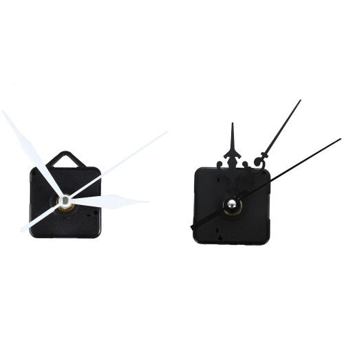 2Pcs Diy Clock Metal Texture  Wall Clock Retro Wall Clock Movement Accessories - Black & Black-White