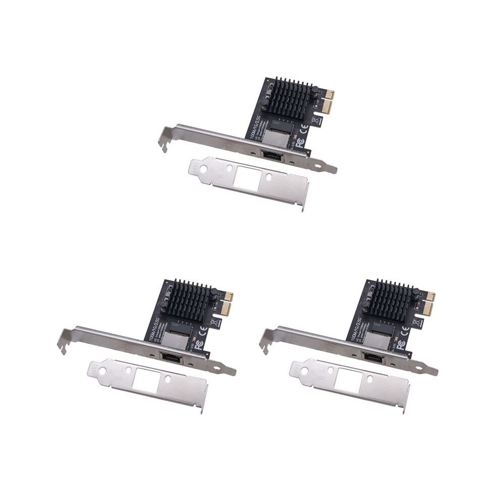 3X 100/1000M/2.5G Rj45 Network Adapter Rj45 Rtl8125bg Chipset Pcie Pci Express Network Lan Card Gold 6133340770754
