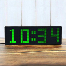 2X LED Musik Rhythmuslichter Sprache Sensor 1624 RGB Atmosphären Pegel Anzeige mit Uhr Anzeige (Kabel Steuerung)