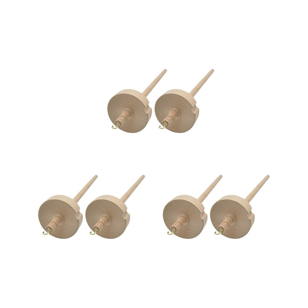 6Pcs Drop Spindle For Spinning Wool Yarn Spin Top Whorl Drop Spindle Hand Carved Wooden Tool For Beginners 4714014032013