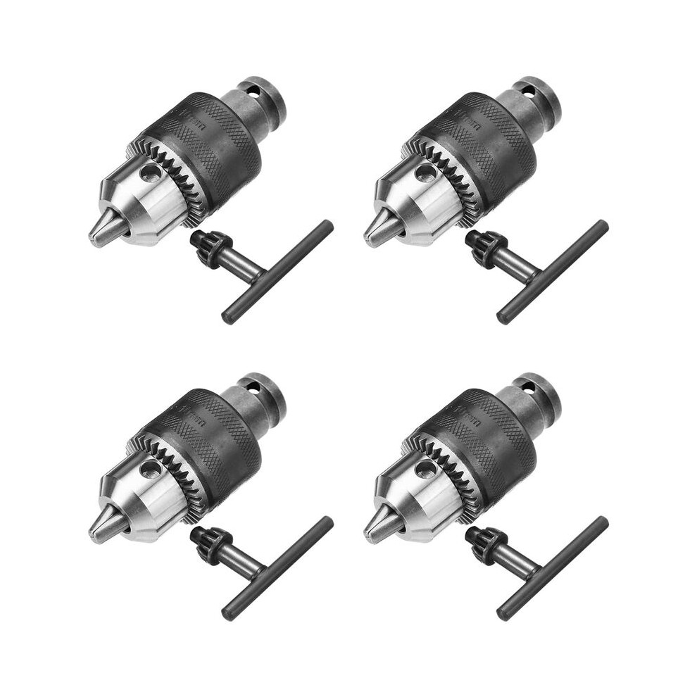 4X 1.5-10Mm 1/16 Inch - 3/8 Inch Capacity Key Drill Chuck Wrench Converter 1/2 Inch Socket Square Female Adapter 4713894177951