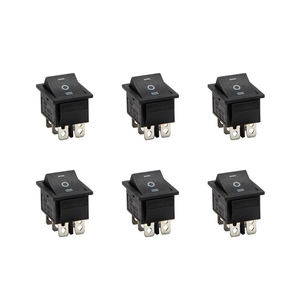 6X 6-Terminals 3 Position On/Off/On Dpdt Boat Rocker Switch 16A 250Vac 20A 125Vac 6131032334697