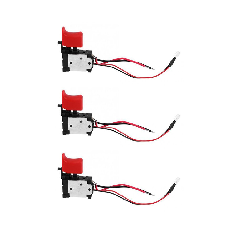 3X Black Adjustable Cw/Ccw Electric Drill Trigger Switch 7.2V-24V Dc Switch 4711678232001