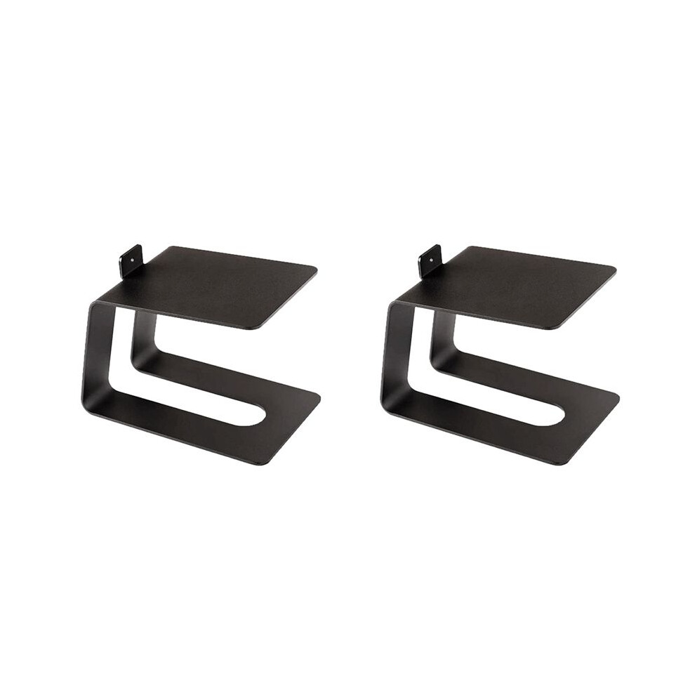 2X Metal Desktop Speaker Stand Anti-Vibration Tabletop Holder Bracket In-Cline Design For Better Audio Experience 4712208898513