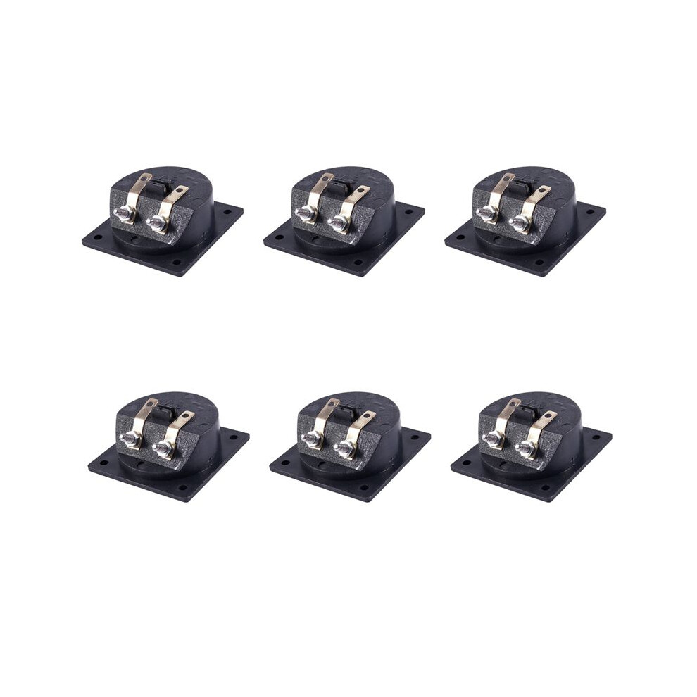 6X Square Shape Double Binding Post Type Speaker Box Terminal Cup Black 4711619213625