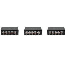 3X Signal 1 in 4 Out AHD/CVI/TVI Video Splitter HD Coaxial Camera,Black