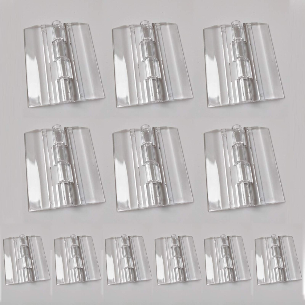 12Piece Clear Acrylic Hinges For Piano Makeup Box, Door, Cabinet Â 25Mm X 33Mm 45Mm X 38Mm 9426802119053