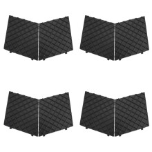 Black Front Bumper Lower Mesh Grill Trim Cover 4Pair Left Right for BMW E60 E61 M