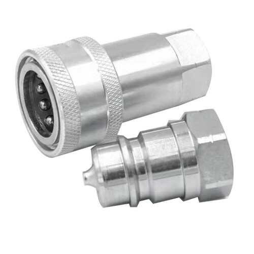 2X Quick Release Fitting ISO7241-A NPT Hydraulic Coupling Connector 1/2Inch Quick Change Interface 1
