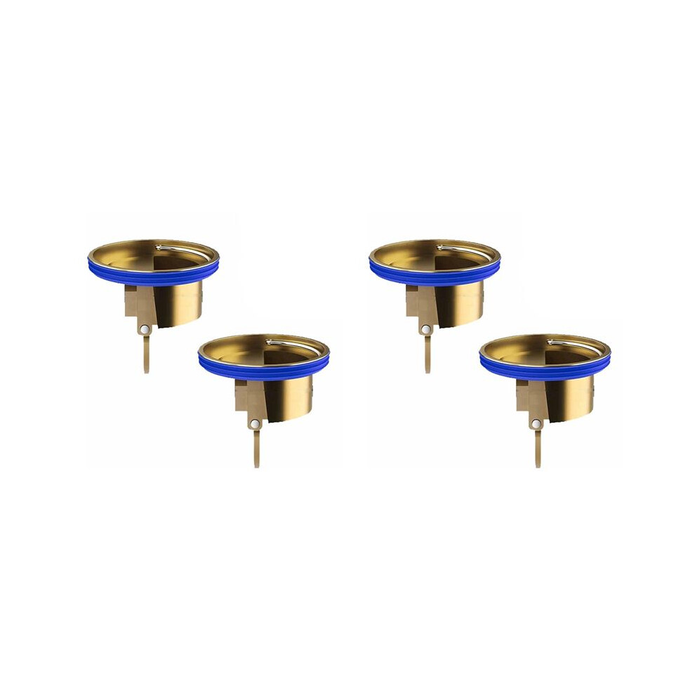 Toilet Floor Drain Deodorizing Core, 4 Pcs Floor Drain Backflow Preventer, All Brass Thickened Anti-Backflow Sewer Core 4713575078676