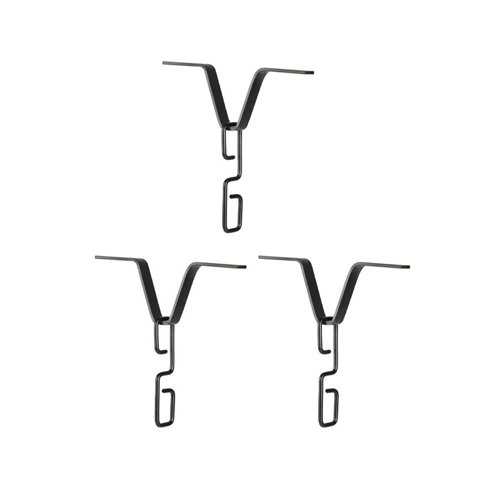 3X Rain Chain Gutter Adapter, Black V-Shaped Rain Chain Adapter With S-Shaped Hook, Rain Chain Hook 4712284024684