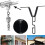 3X Rain Chain Gutter Adapter, Black V-Shaped Rain Chain Adapter with S-Shaped Hook, Rain Chain Hook 4