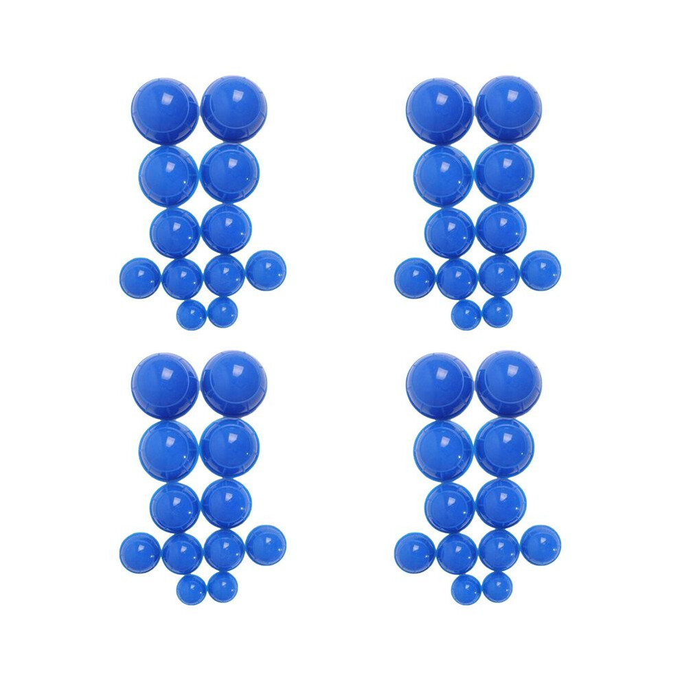 Blue 48Pcs Health Care Vacuum Cupping Cups Silicone Suction Cup Massage