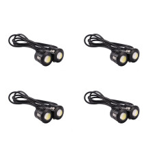 8pcs LED Eye Backup Light Fog Driving Lamp Car Motorcycle White Light 9W Black