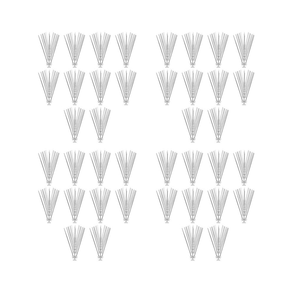 Bird Spikes For Pigeons Small Birds: Durable Anti-Bird Nest Fence Spike For Deterring Birds, Crows, Smooth 40Pcs 4712320706598