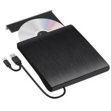 External CD DVD Drive with USB 3.0 for Laptop PC, Portable DVD Drive with Low Noise, Windows Compatible