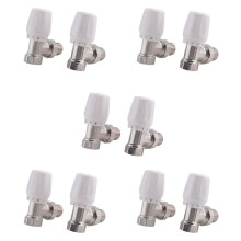 Thermostatic Radiator Valve 10Pcs 15mm x 1/2Inch Thermostatic Angle TRV Thermostatic Radiator Valve for Home Office