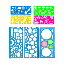7 x Drawing Stencils Set, Stencils for Office Supplies, Painting, Boys and Girls