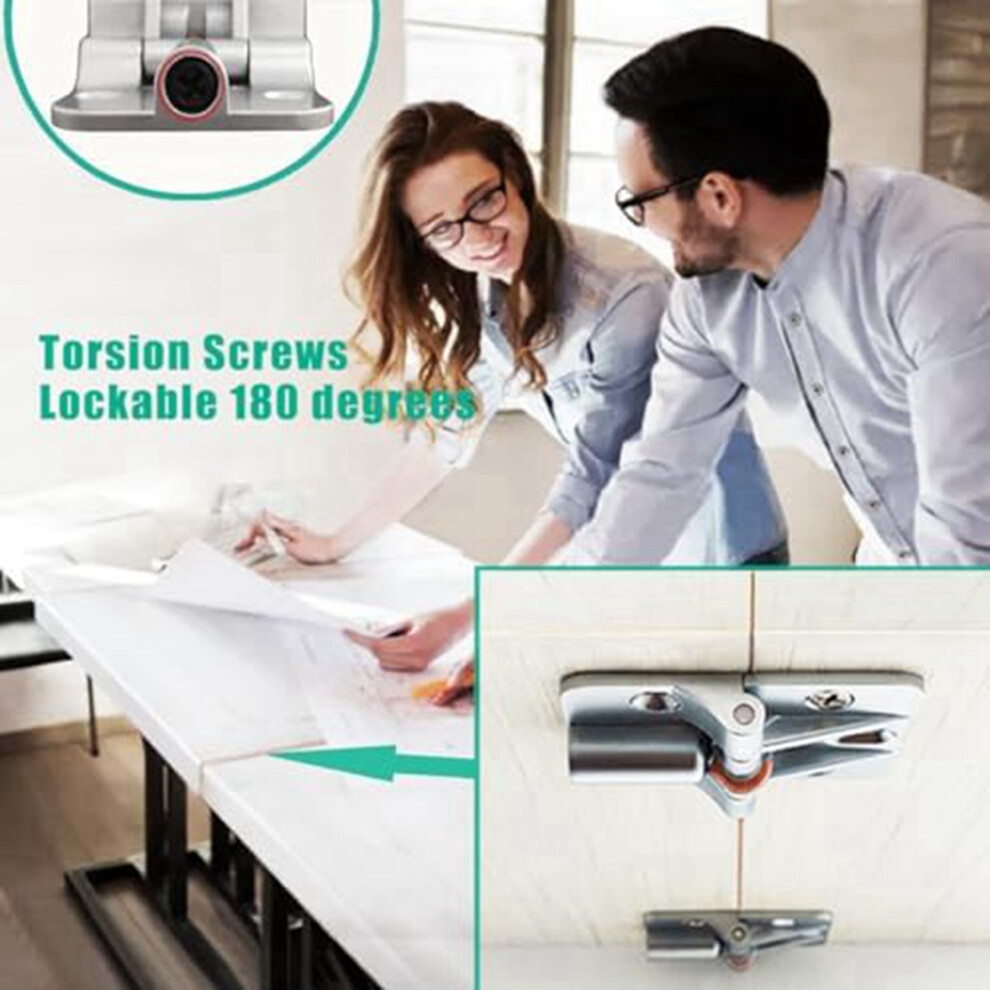 Adjustable 180 Degree Hinge, Locking Hinge Folding Hinge, Adjustable Door Hinge, Leaf Table Hinge, 8Pcs 4711166255512