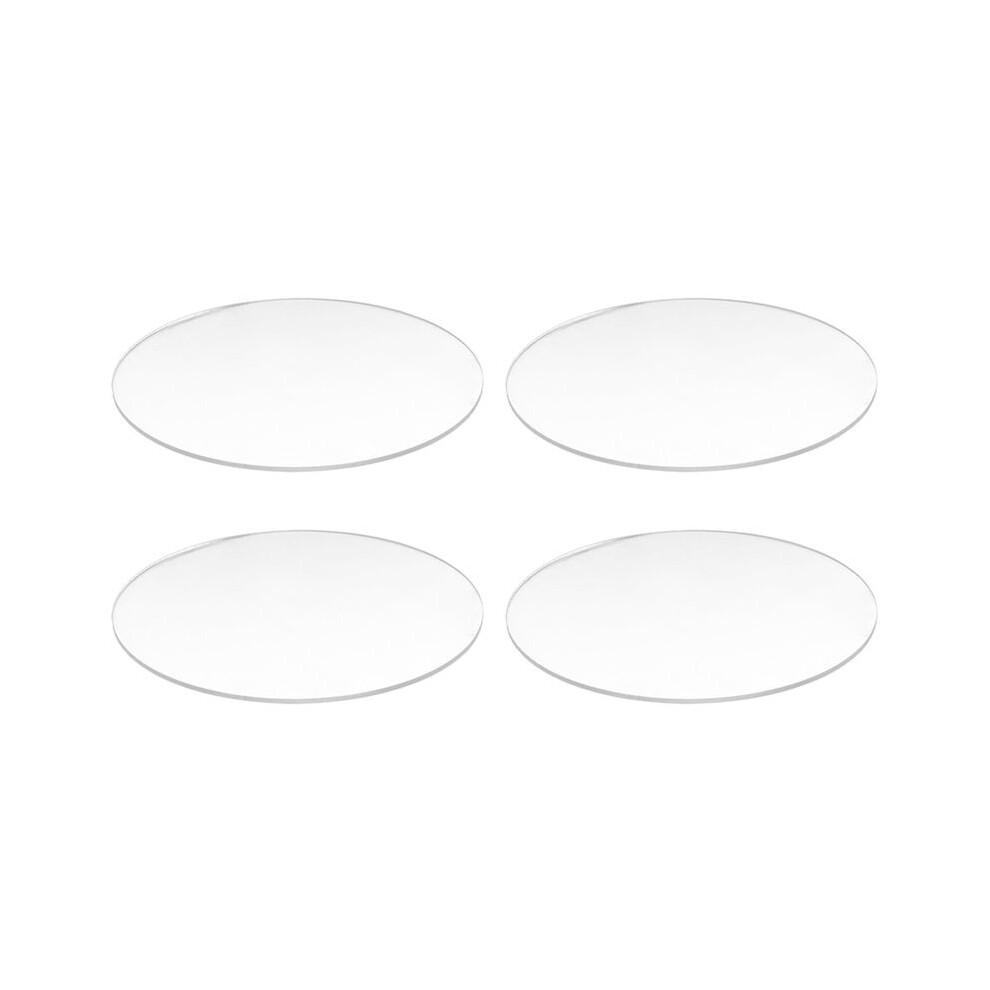 4X Transparent 3Mm Thick Mirror Acrylic Round Disc Diameter:85mm 4712320721379