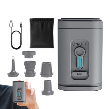 Portable Air Pump, USB Rechargeable, Speed 200 L/Min, 1200 mAh, SOS, Compact for Camping, Pool, Boat