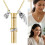 Simple Ashes Urn Memory Jewelry Cremation Box Grateful-gold 3