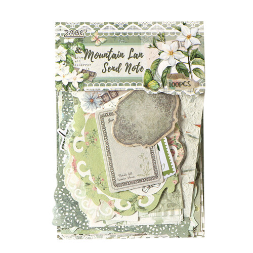 Flower Sticker Collection Craft Supplies For Memory Keep-Green