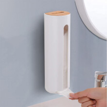 Porta cotton fioc e dischetti di cotone dal design nordico, con dispenser per un accesso rapido.