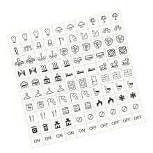 100 stuks lichtschakelaars etiketten sticker zelfklevende-zwart