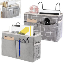 Organizer with Pockets, Multifunctional Bedside Hanging Bag for Electronics, Books, and More (2 Pieces)