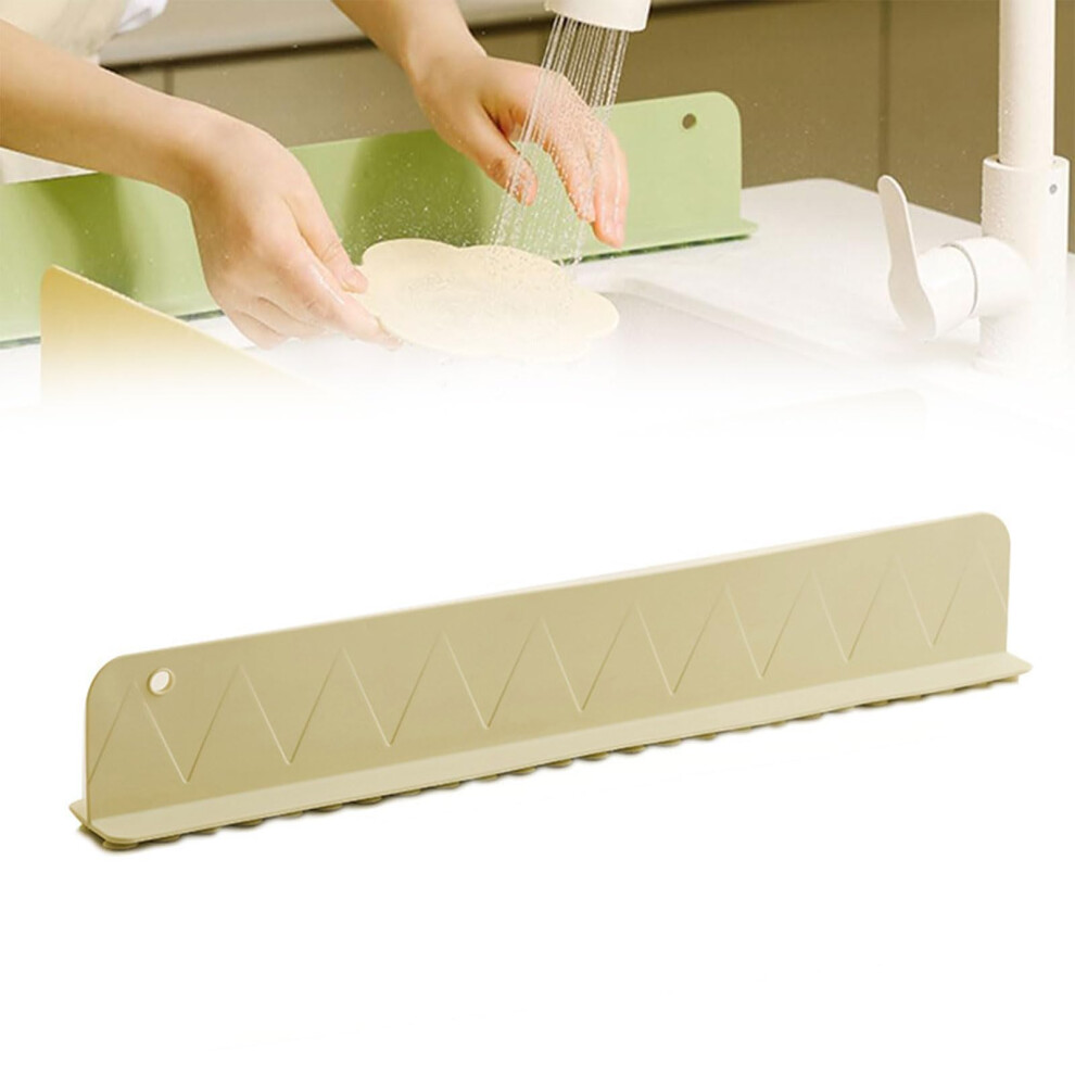 Silicone Splash Guard For Sink With Strong Suction Cups (2Pcsbeige) 9412369660855