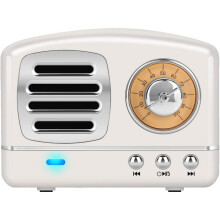Altavoz estéreo portátil de estilo vintage, con graves mejorados y conexión inalámbrica retro, perfecto para viajes, el hogar y la playa (diseño