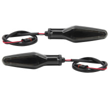 Blinker mit zwei Helligkeitsstufen, bernsteinfarbene LED-Motorradblinker mit getönter Linse und superheller LED, universell passend für BMW (vorne