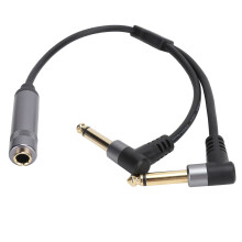Audio rozbočovací kabel, vynikající zvukový výkon s čistým zvukem bez zkreslení, stíněná konstrukce zabraňující rušení EMI a RFI,