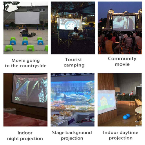 HD Projector Screen, Premium Material Wide Application For Education Conference Room Presentation 2