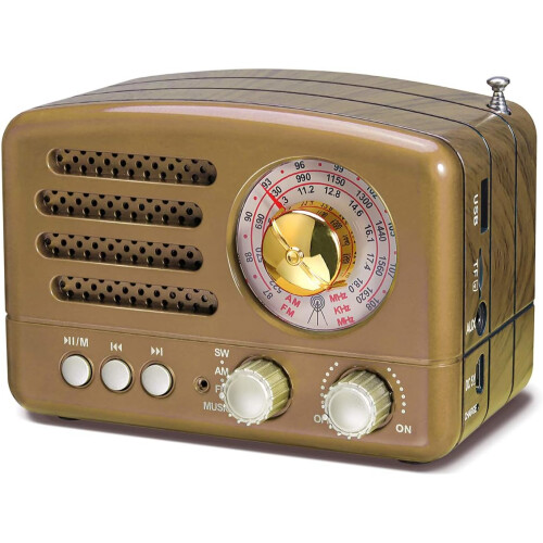 Vintage δέκτης FM, κομψός ρετρό σχεδιασμός, συντονισμός FM μεγάλου εύρους για