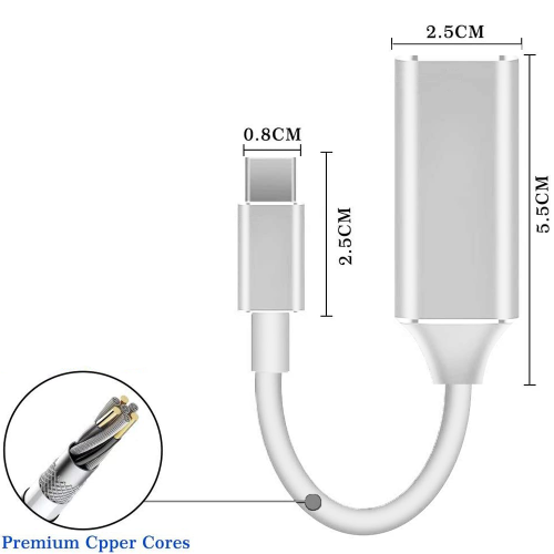 Φορητός διανομέας οθόνης, προσαρμογέας USB C σε HDMI, συμπαγής σχεδιασμός, συμβατός 2