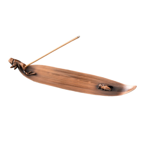 Incenses Box,Bamboos Leaf Incenses Holder,Burners with Ashes-2