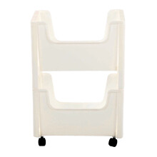 Carrello organizer con ruote, robusto materiale plastico, design sottile, facile da pulire, antiruggine, design di grande capacità, ruote girevoli a