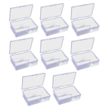 Doorzichtige plastic bakjes voor knutselspullen en kralen, scheiden en organiseren kleine items met scharnierende deksels. Lichtgewicht,