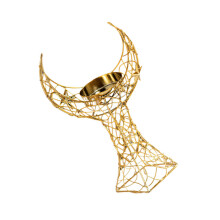 Middle Eastern Moon Tower Candle Stand Stable Structure-gold