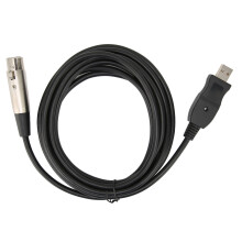 Cablu de microfon USB la XLR mamă, conversie AD încorporată pentru conversie audio digitală, amplificare semnal audio cu indicator LED, cablu