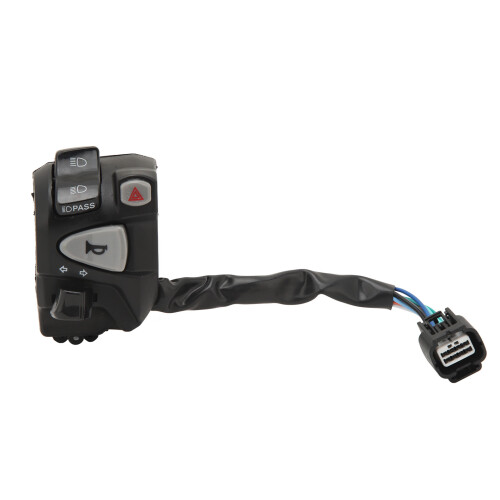 Interruptor de controle do guidão da motocicleta, à prova d'água, universal, de 22 mm, com interruptor de buzina e interruptor de seta, e função
