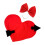 2Pcs Durable Polyester Geese Costumes Red Heart Design For 1